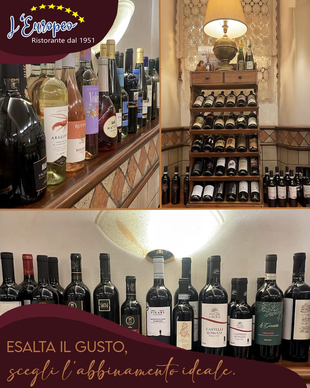 Dal 1951, tra ricerca e territorio: l’arte di abbinare il vino alla Cucina Romana
